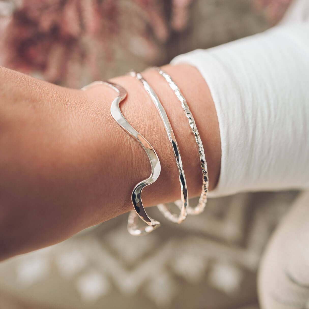 925 sterling silver bangle stack