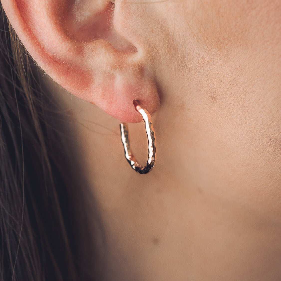 Fairy 9ct Rose Gold Hoop Earrings
