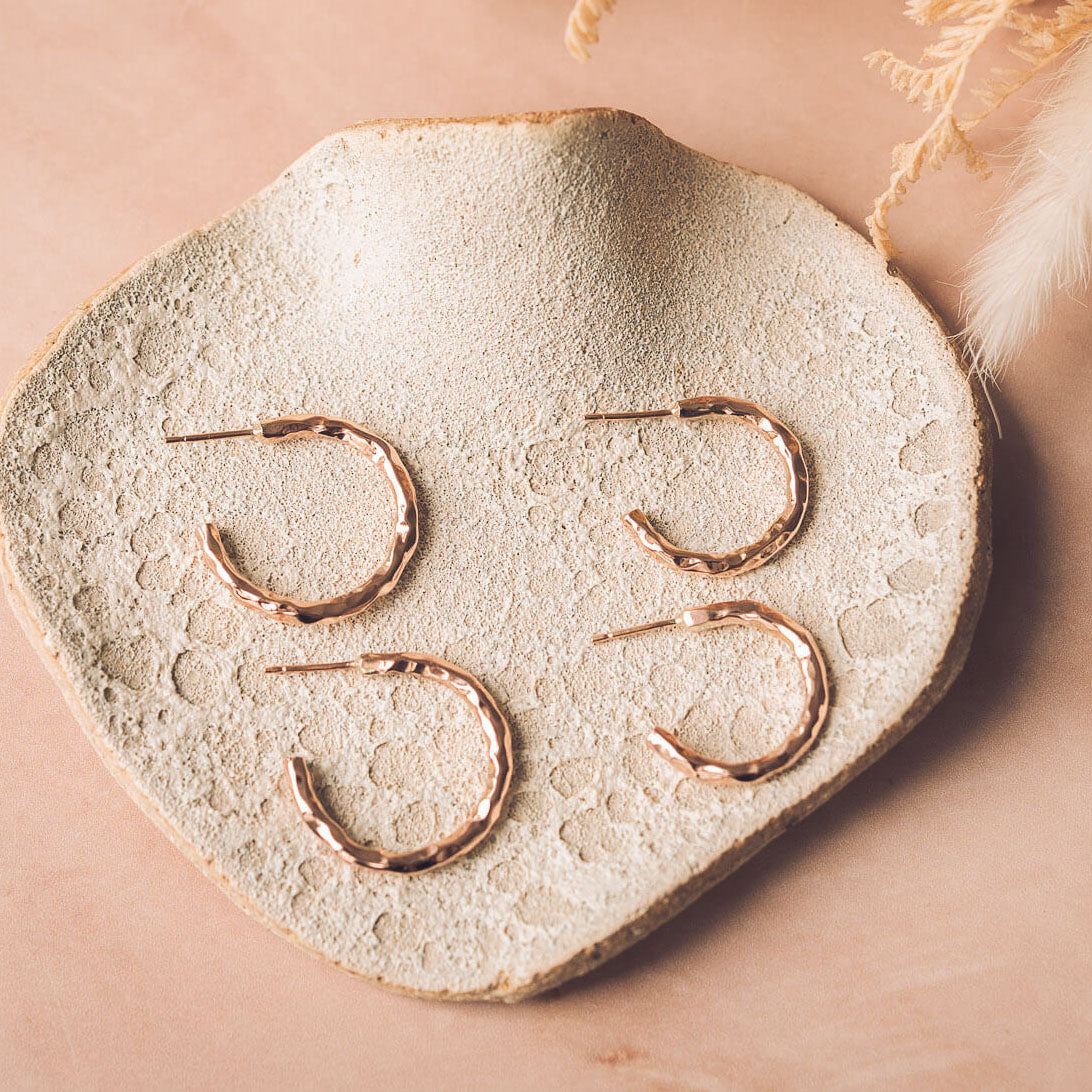 Fairy 9ct Rose Gold Hoop Earrings