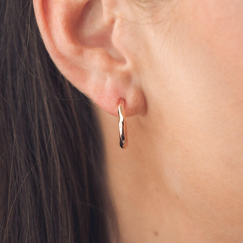 Fairy 9ct Rose Gold Hoop Earrings