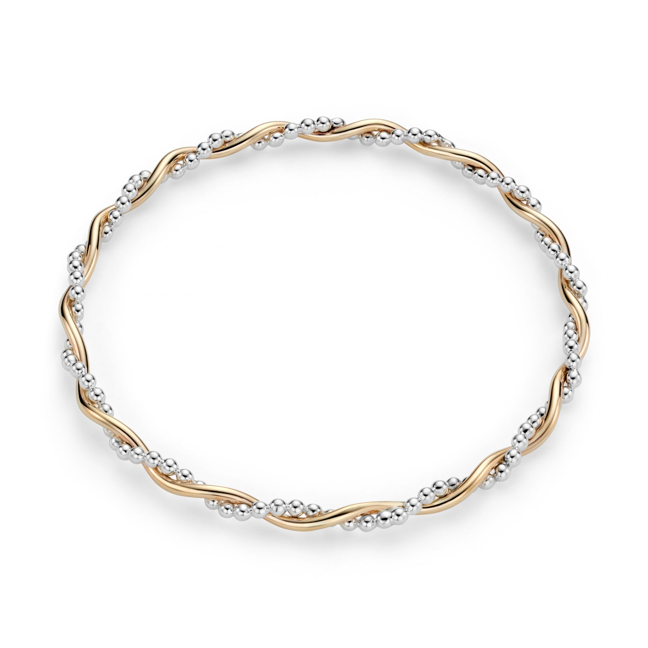 Bramble 9ct Gold and Silver Bangle