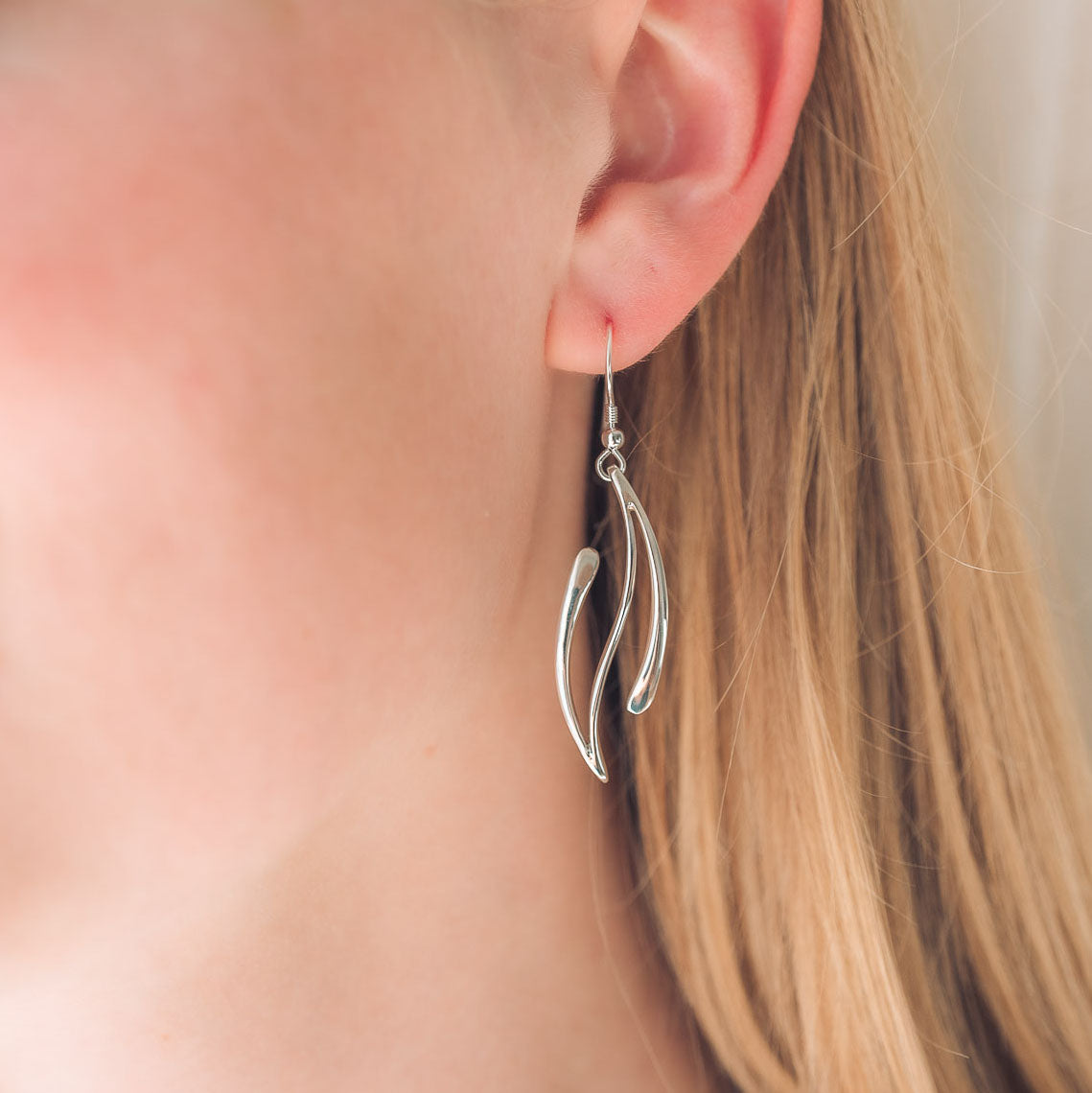 Gracie Silver Drop Earrings