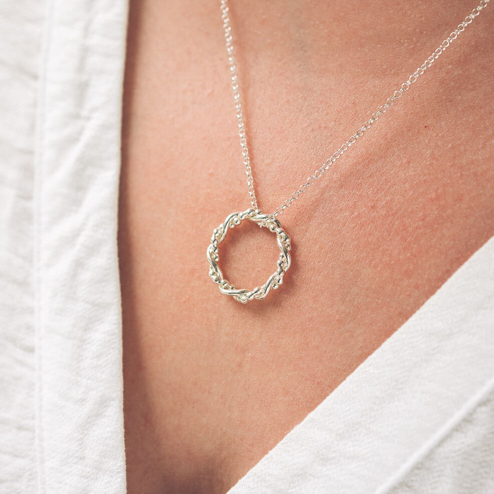 Bramble Silver Pendant Necklace