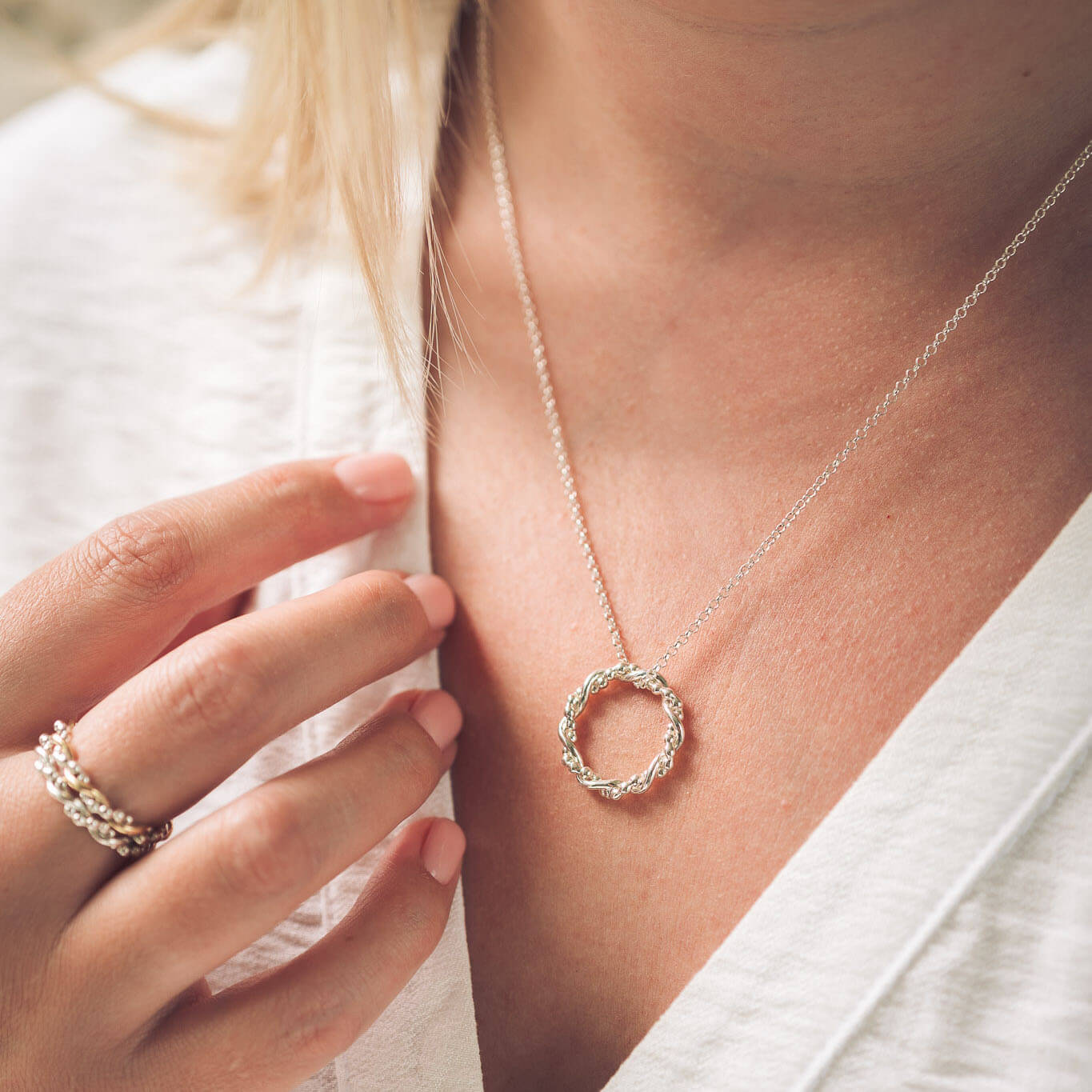 Bramble Silver Pendant Necklace