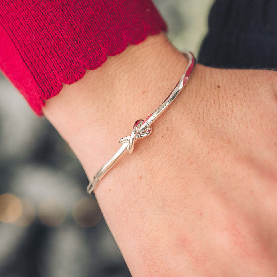 Jess Silver Infinity Bangle