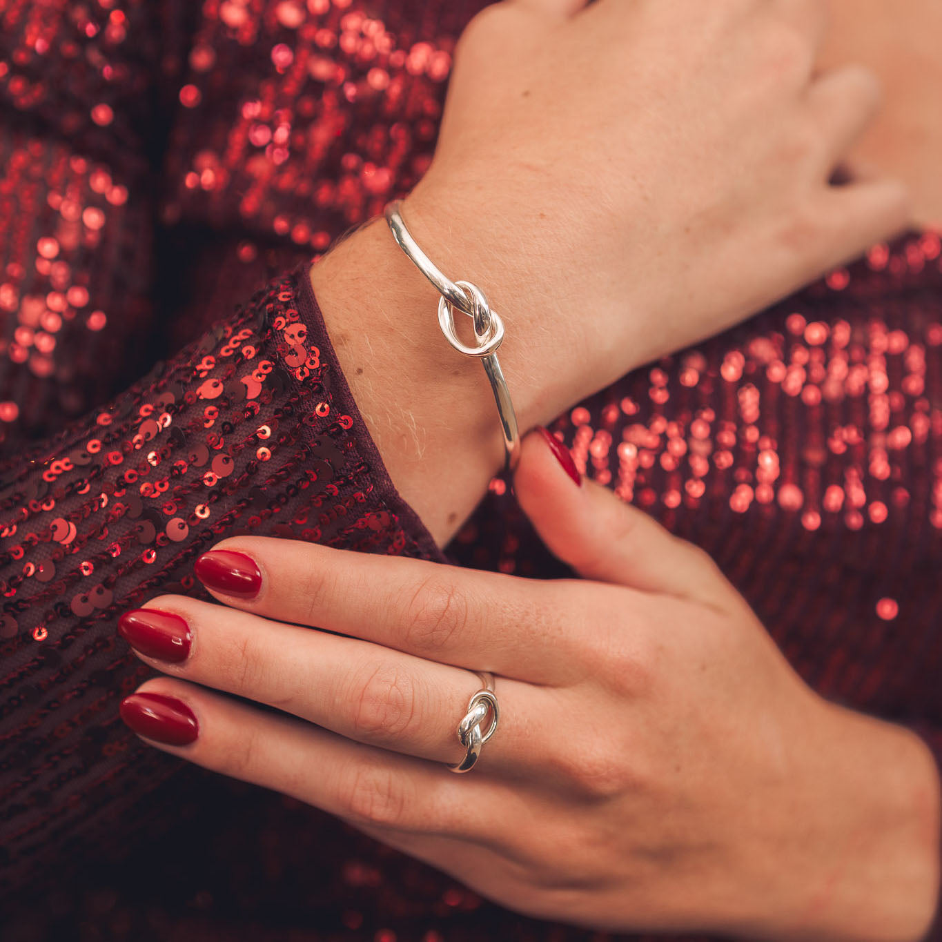 Knot Silver Cuff