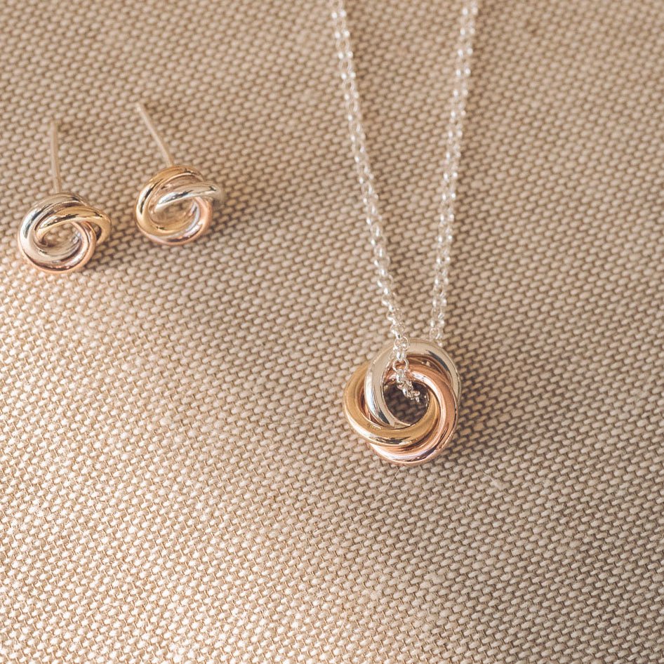 Anna 9ct Mixed Gold Pendant Necklace - Pendants