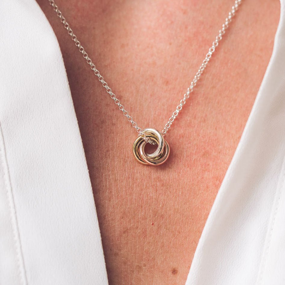 Anna 9ct Mixed Gold Pendant Necklace - Pendants