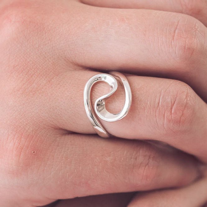 Bethan Silver Wave Ring - Rings