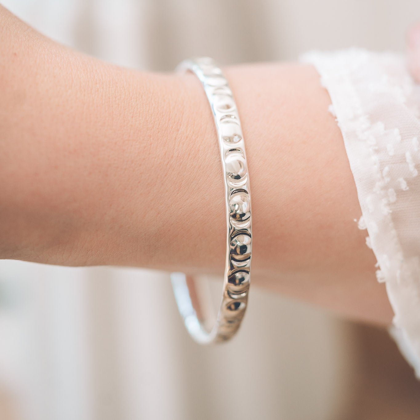 Dottie Silver Bangle - Bangles