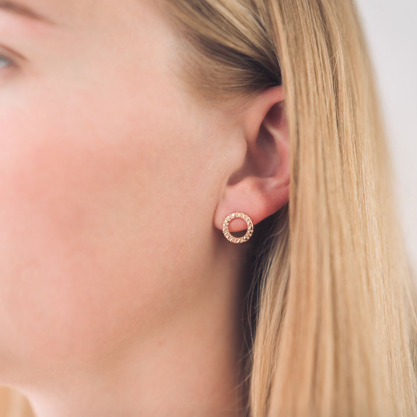 Elena 9ct Rose Gold Stud Earrings - Earrings