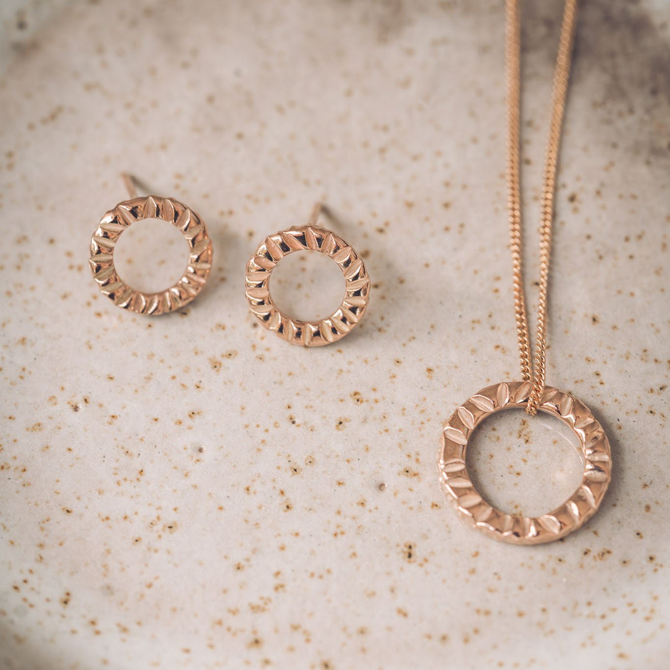 Elena 9ct Rose Gold Stud Earrings - Earrings