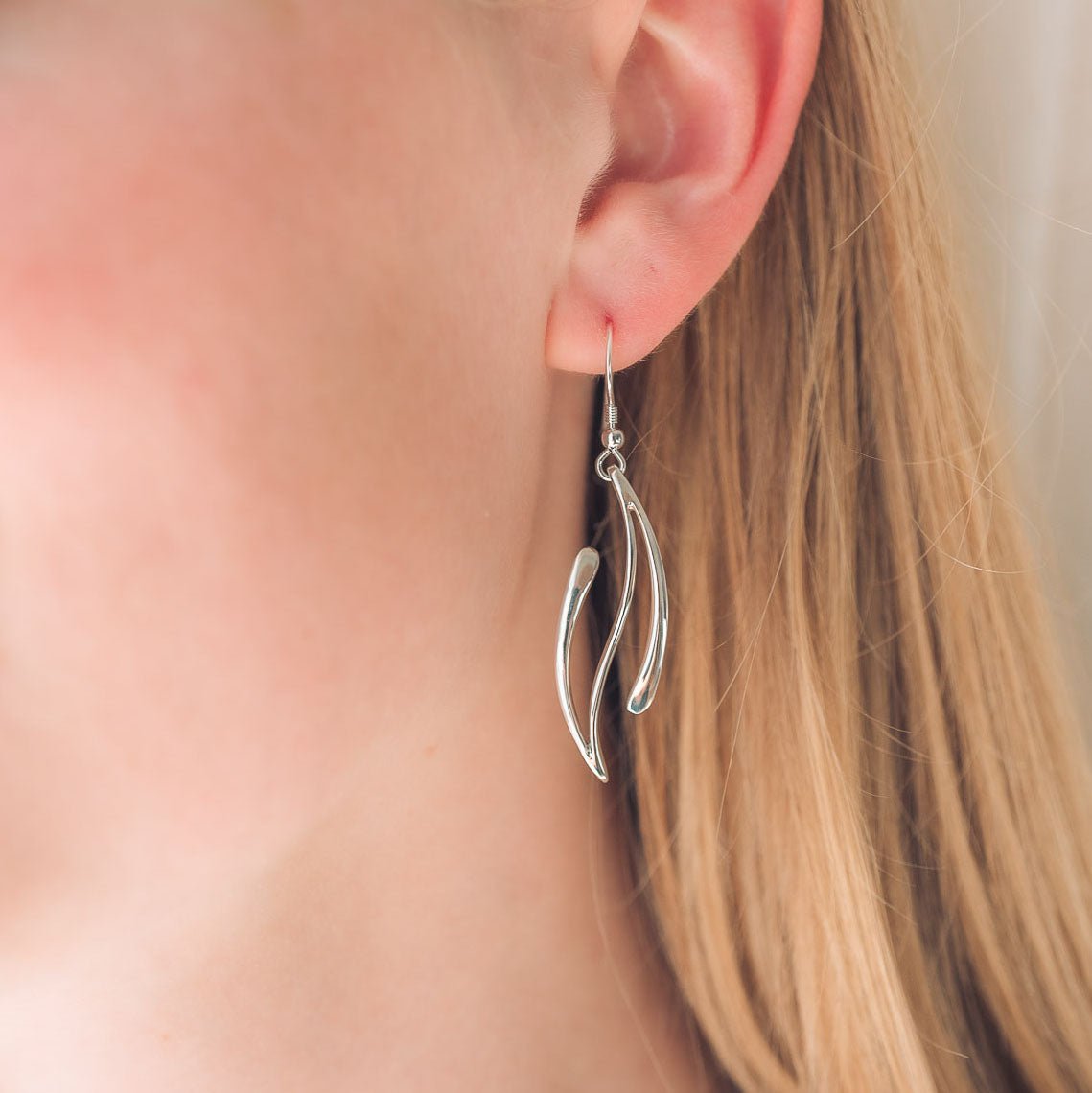 Gracie Silver Drop Earrings - Earrings