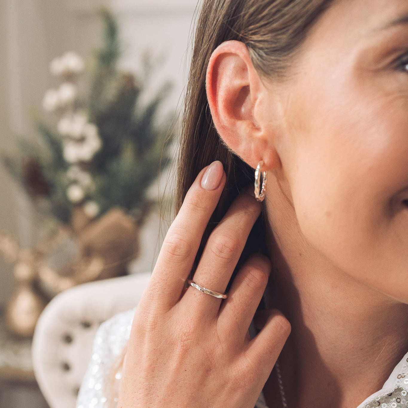 Fairy Silver Hoop Earrings