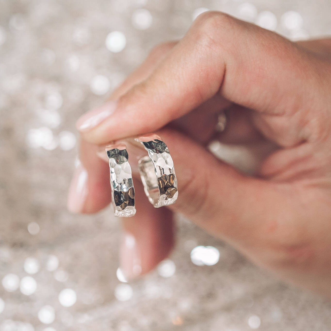 Nicole Silver Hoop Earrings