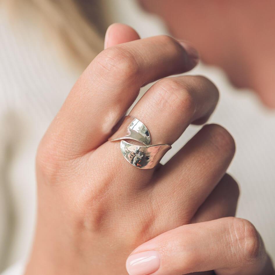 silver womens wrap ring