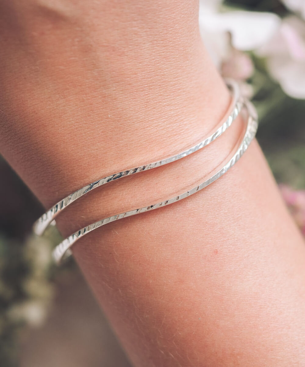 handmade silver bangles
