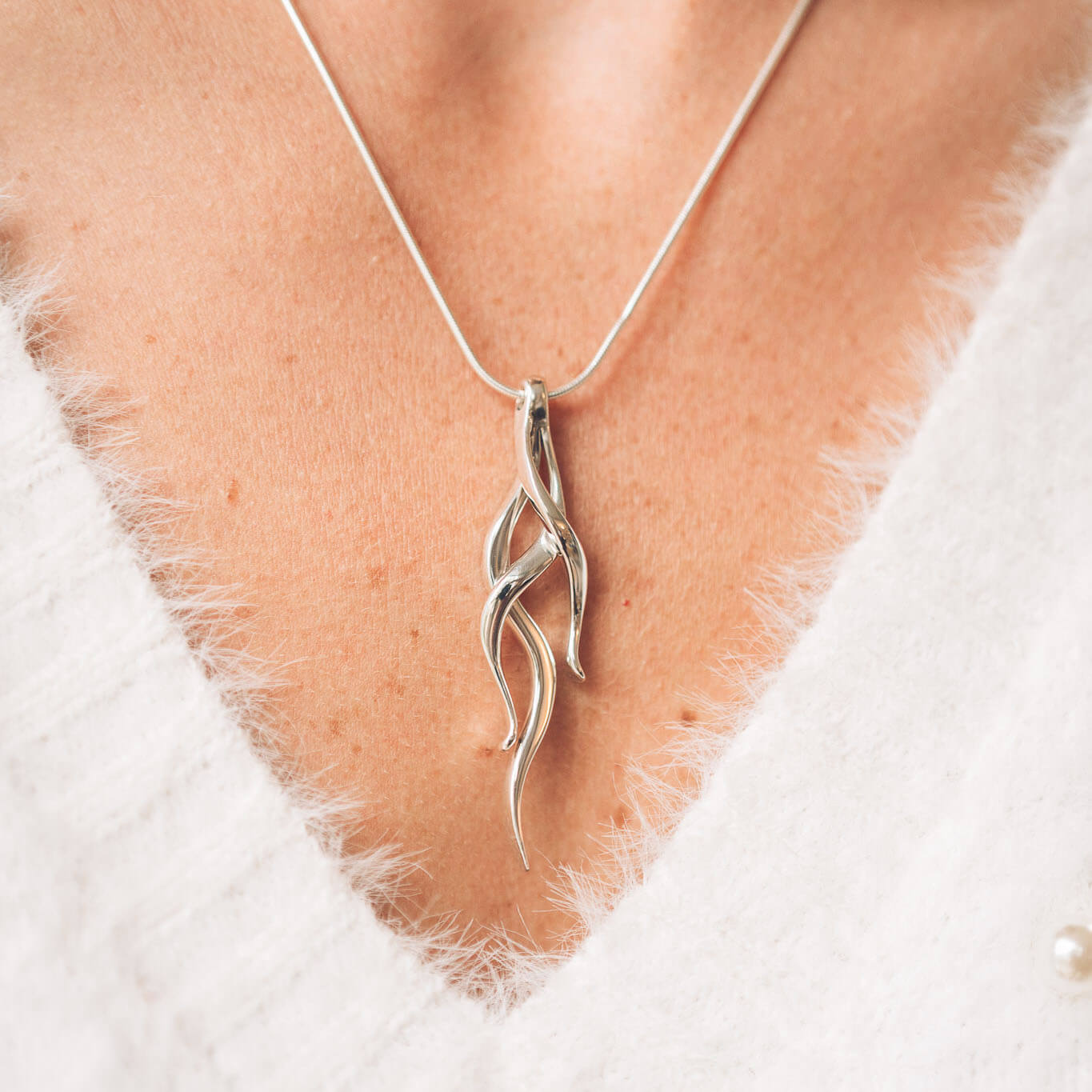 Madeline Silver Pendant Necklace