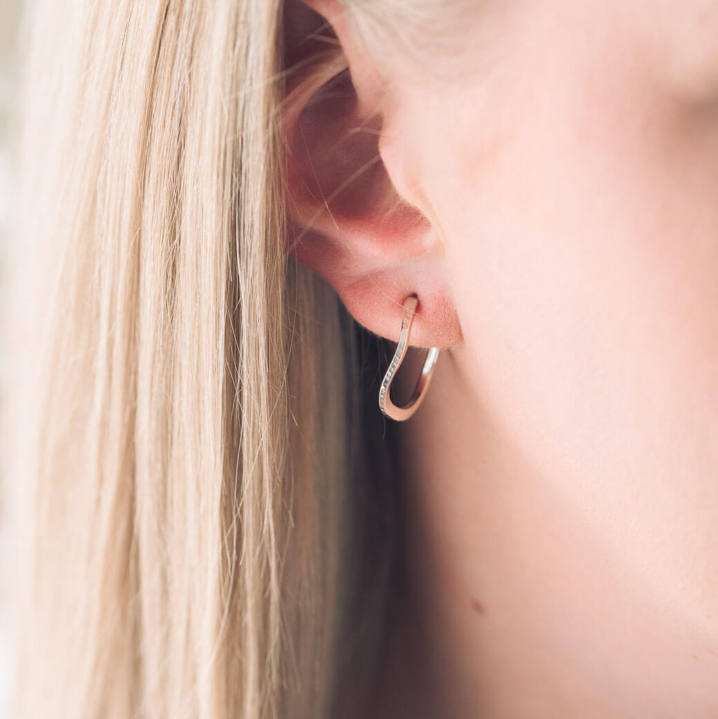 small silver hoop earring