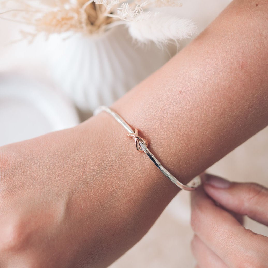 Jess 9ct Rose Gold Infinity Bangle - Bangles