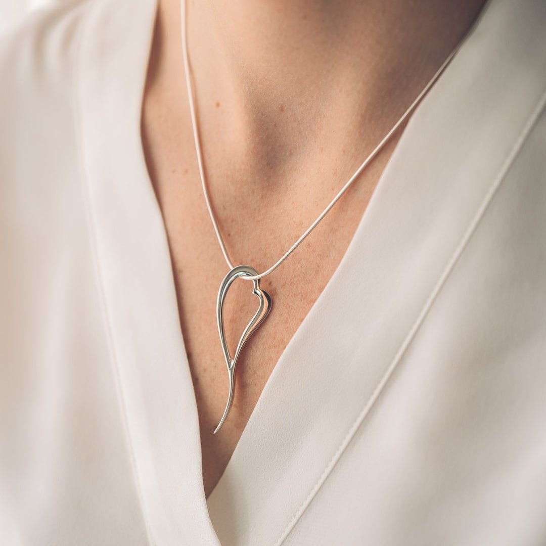 Zoe Heart Necklace and Earring Set - Handmade Jewellery