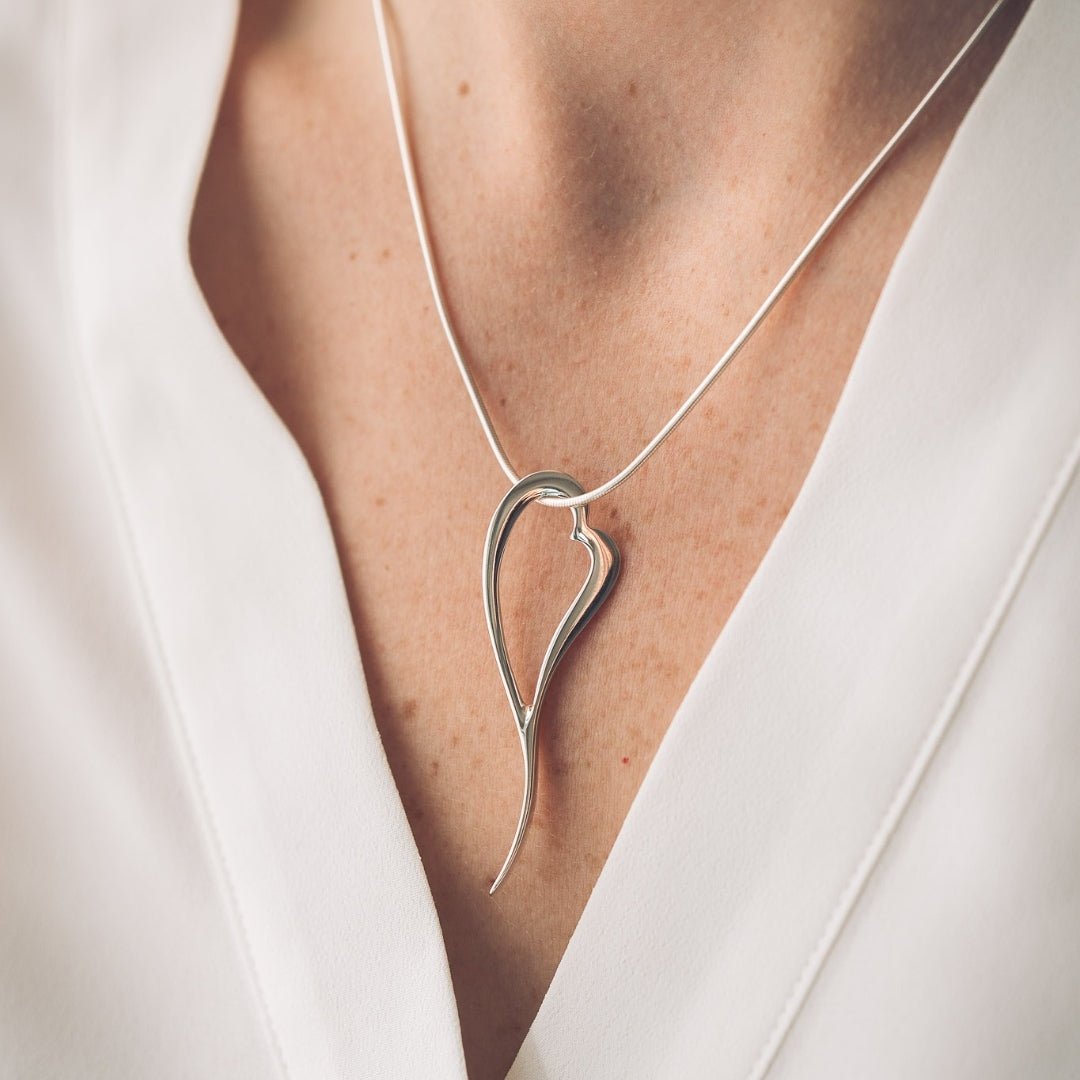 Zoe Heart Necklace and Earring Set - Handmade Jewellery