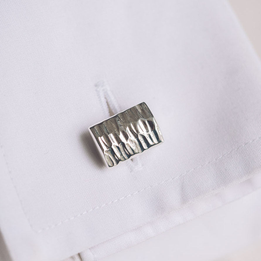 Men's EZ Hammered Cufflinks - Cufflinks