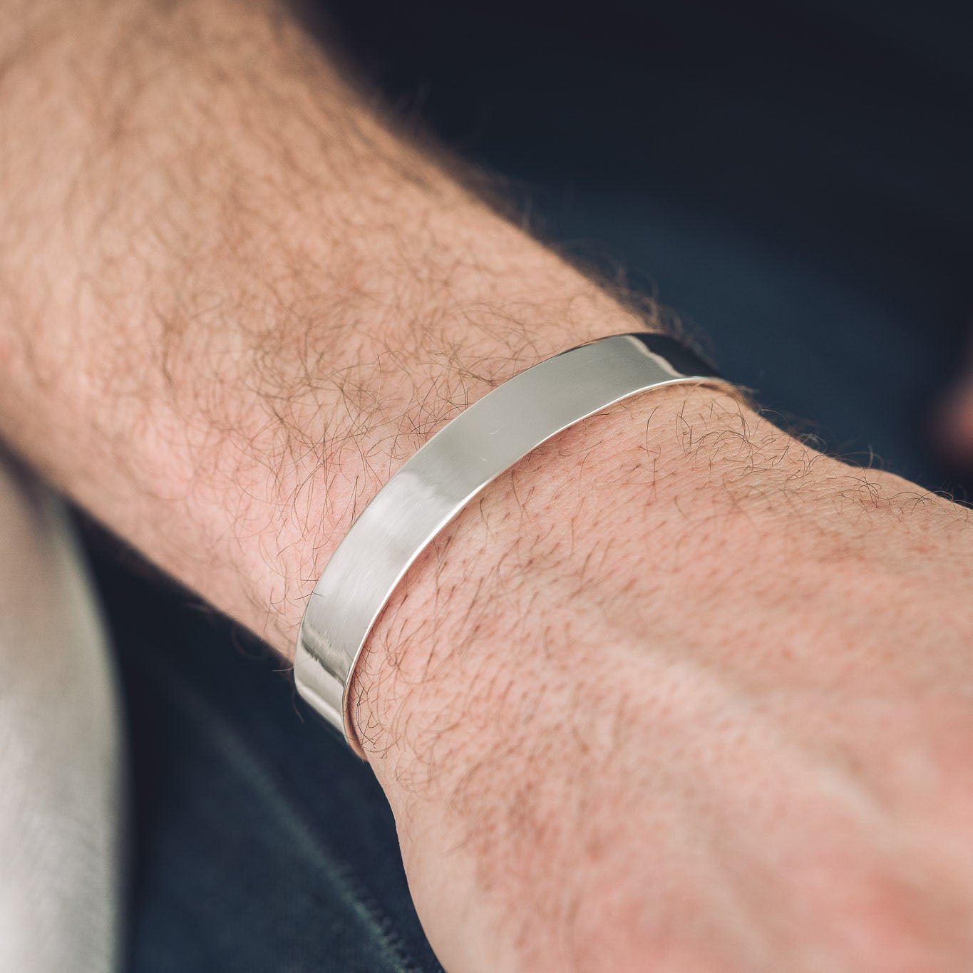 Men's Silver Cuff Bracelet | Wide Classic - Men's Cuff Bracelet