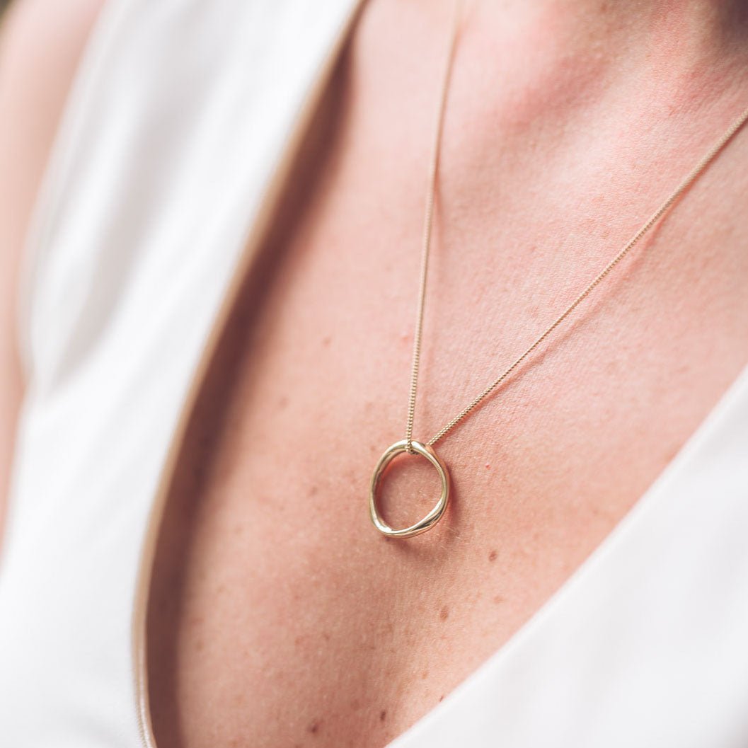 Molly 9ct Gold Circle Pendant Necklace - Pendants