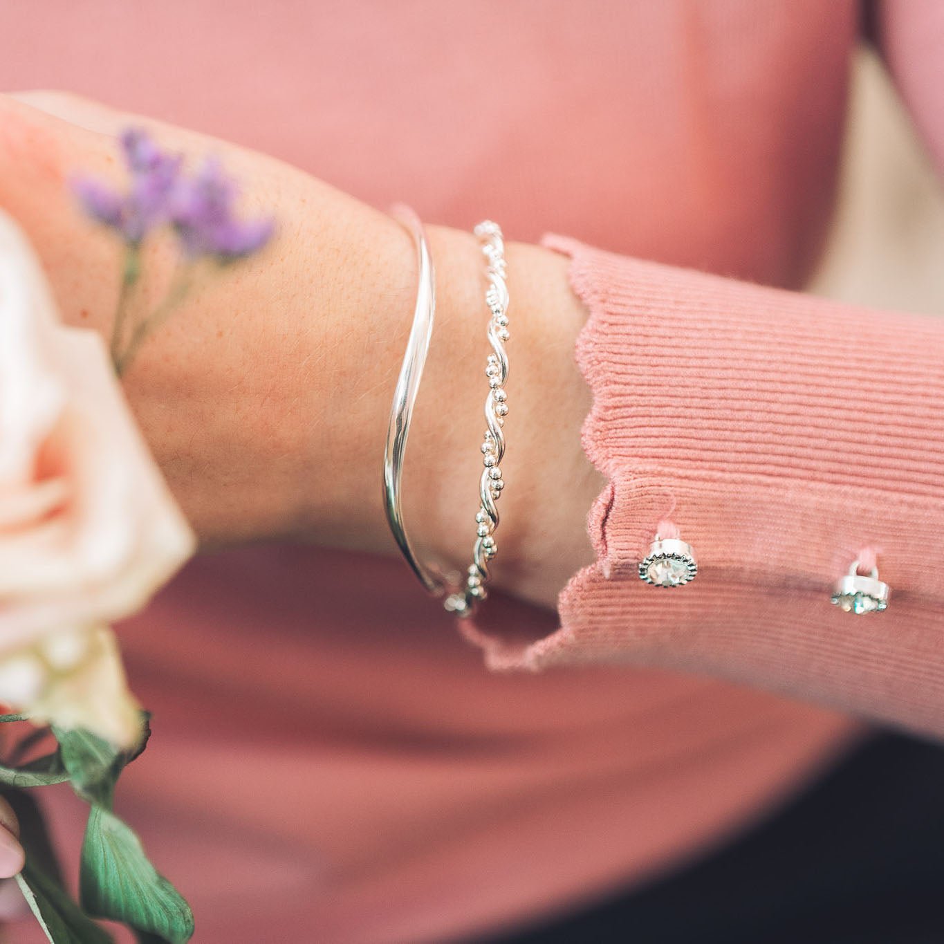 Molly Silver Bangle - Bangles