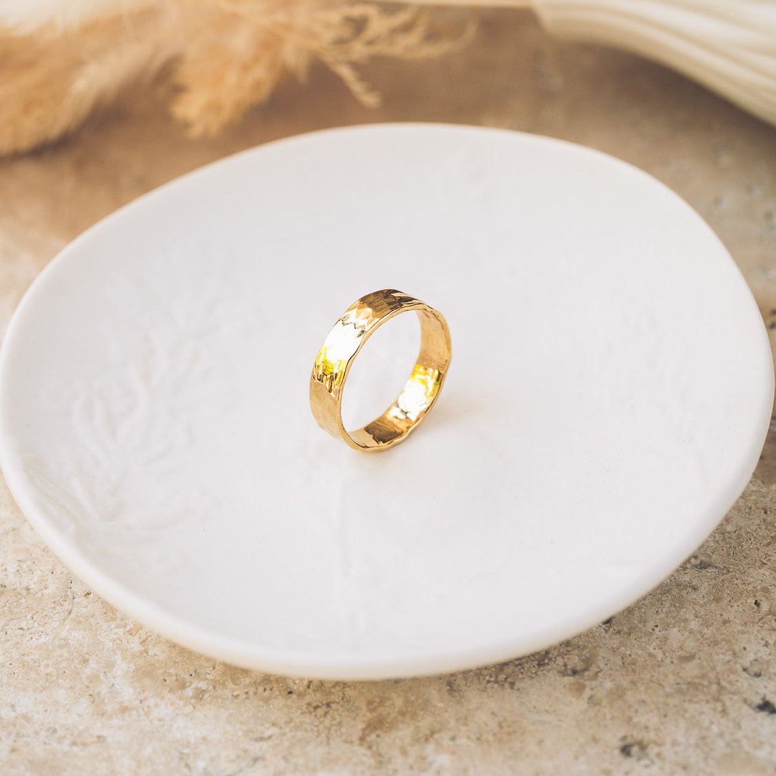 Nicole Hammered 9ct Gold Ring - Rings
