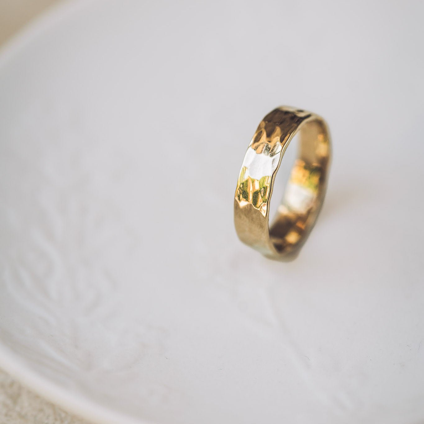 Nicole Hammered 9ct Gold Ring - Rings