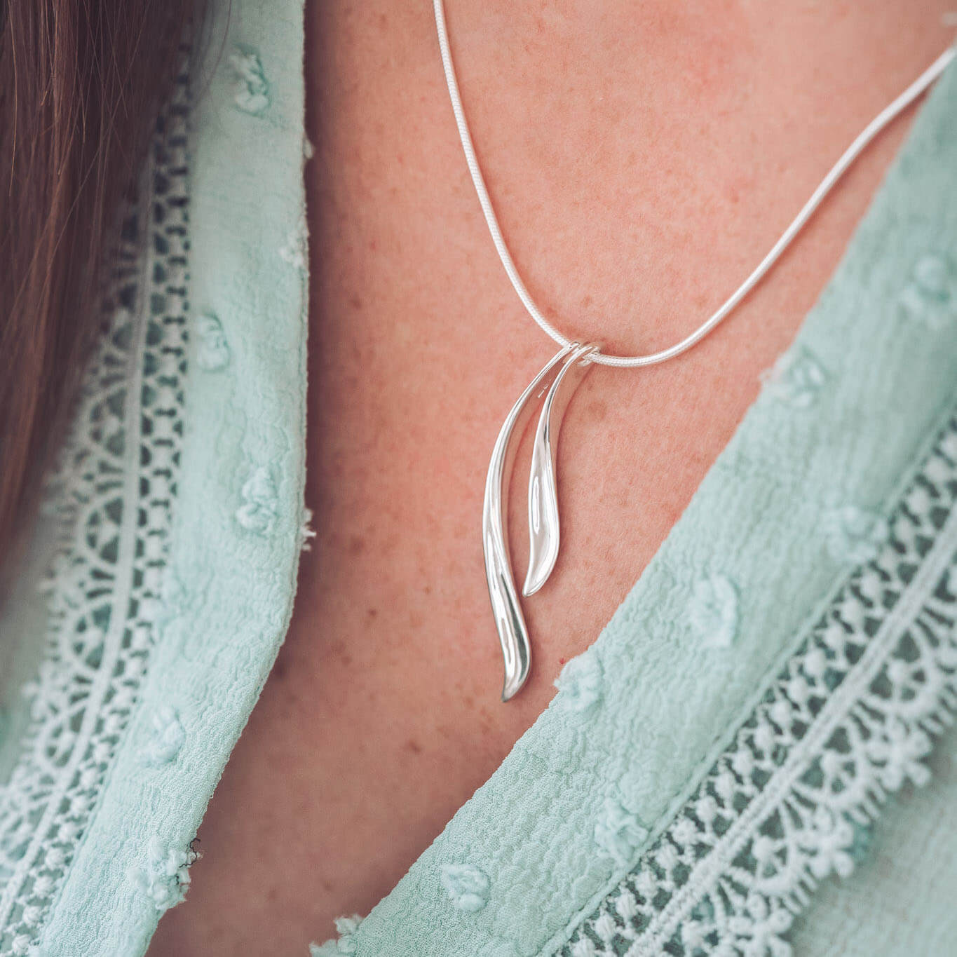 Reed Long Silver Pendant Necklace - Pendants