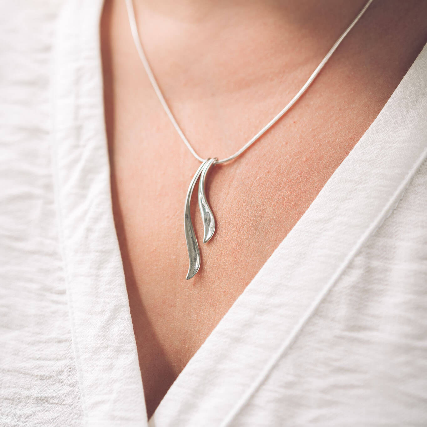 Reed Long Silver Pendant Necklace - Pendants