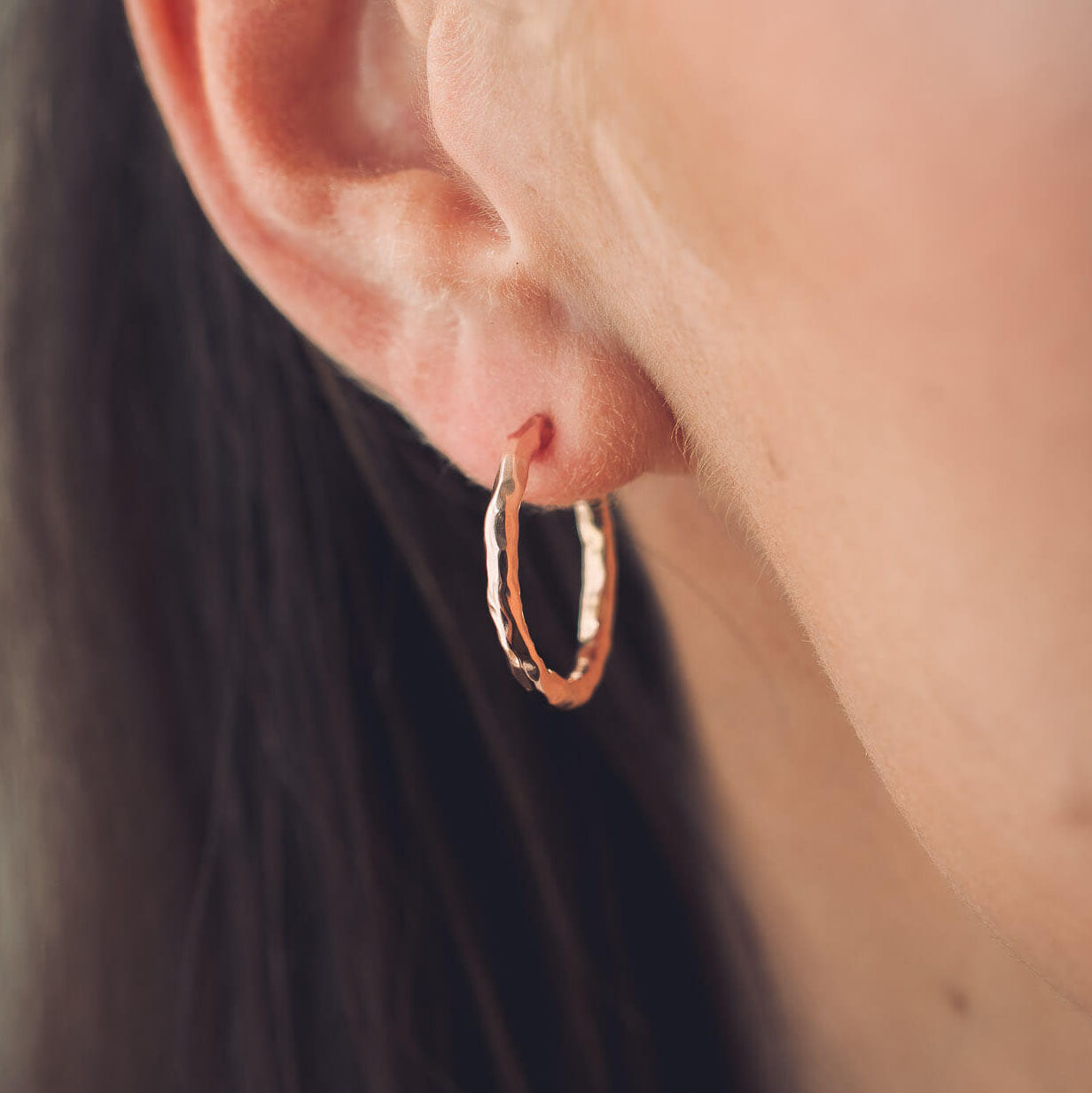 Fairy 9ct Rose Gold Hoop Earrings
