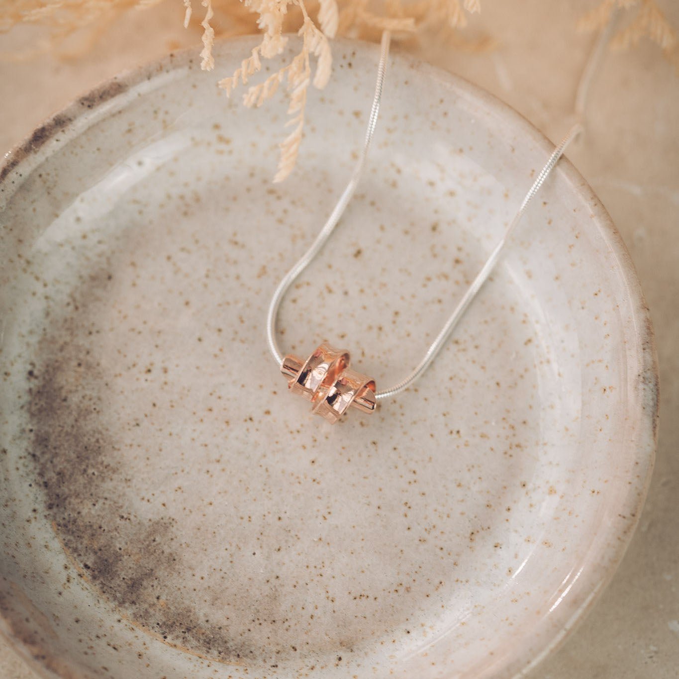 Sarah 9ct Rose Gold Ribbon Pendant Necklace - Pendants