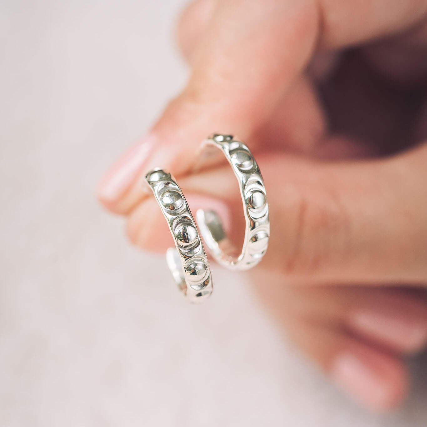 small silver hoop earring