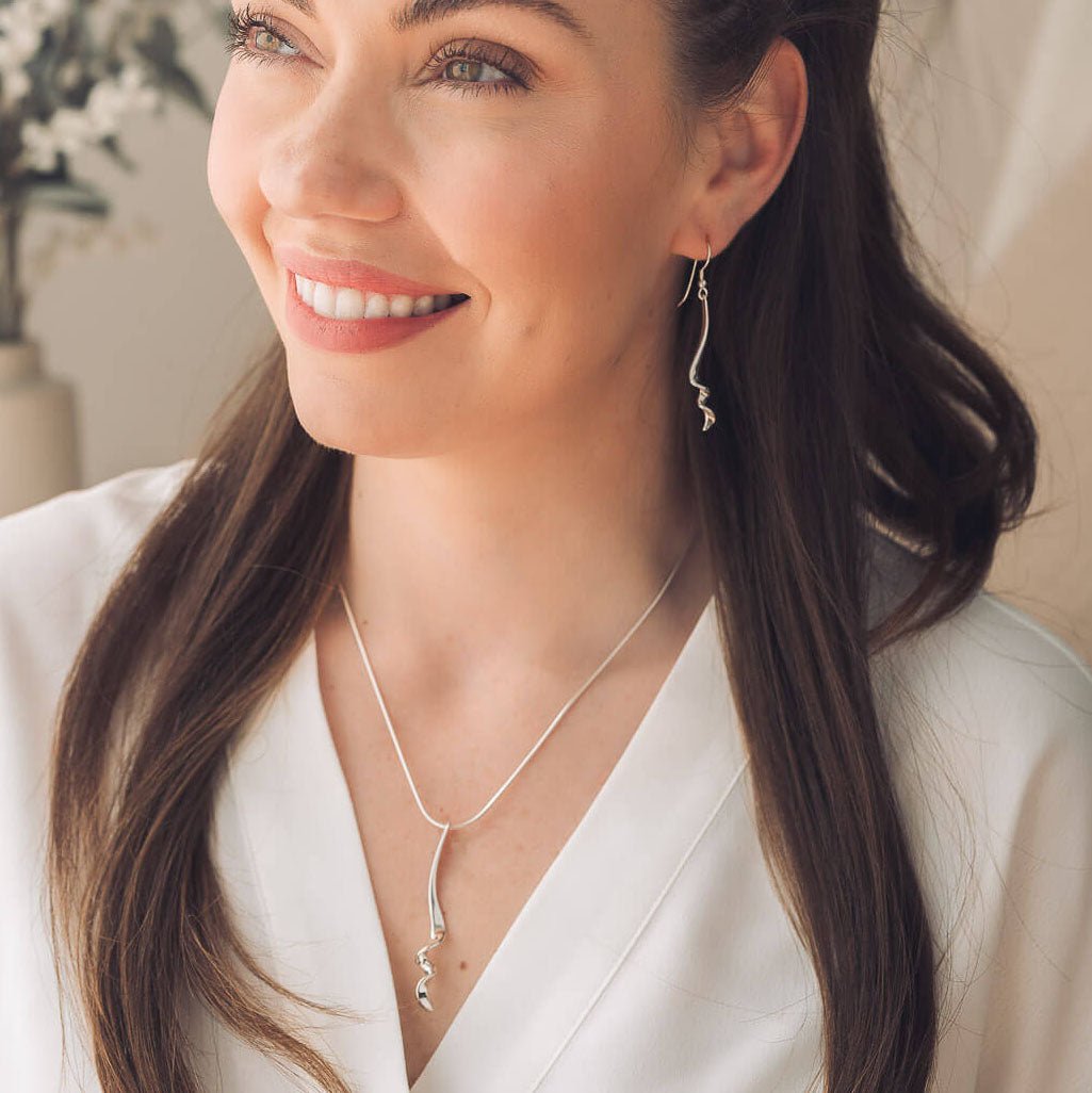 Sophia Silver Drop Earrings - Handmade Jewellery