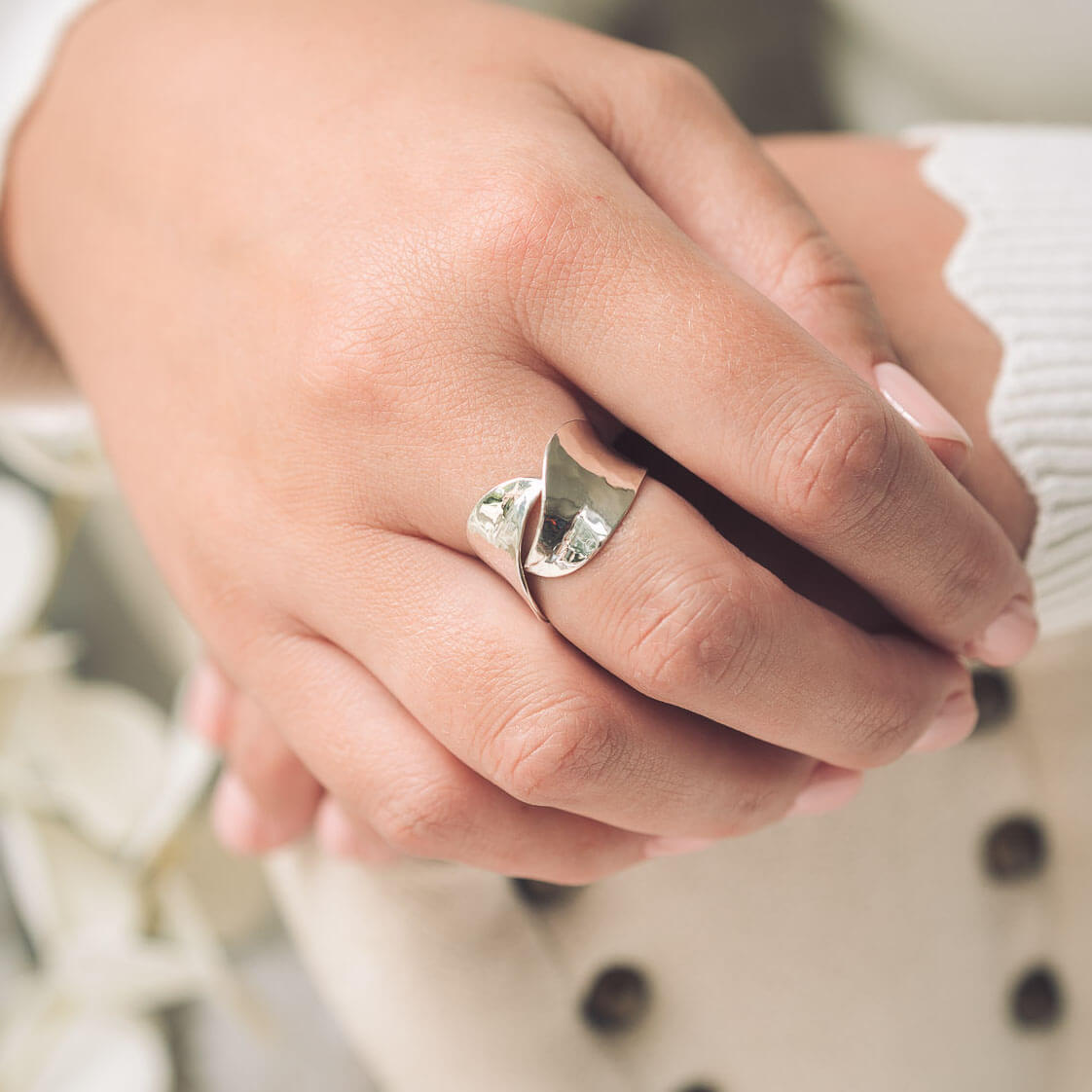 Leiska Silver Wrap Ring