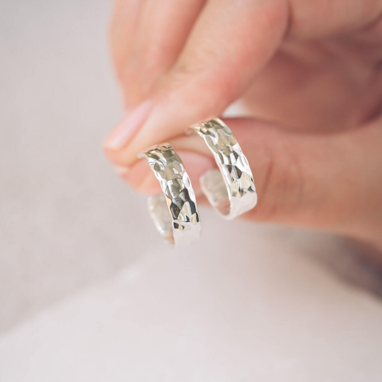 solid silver hoop earring