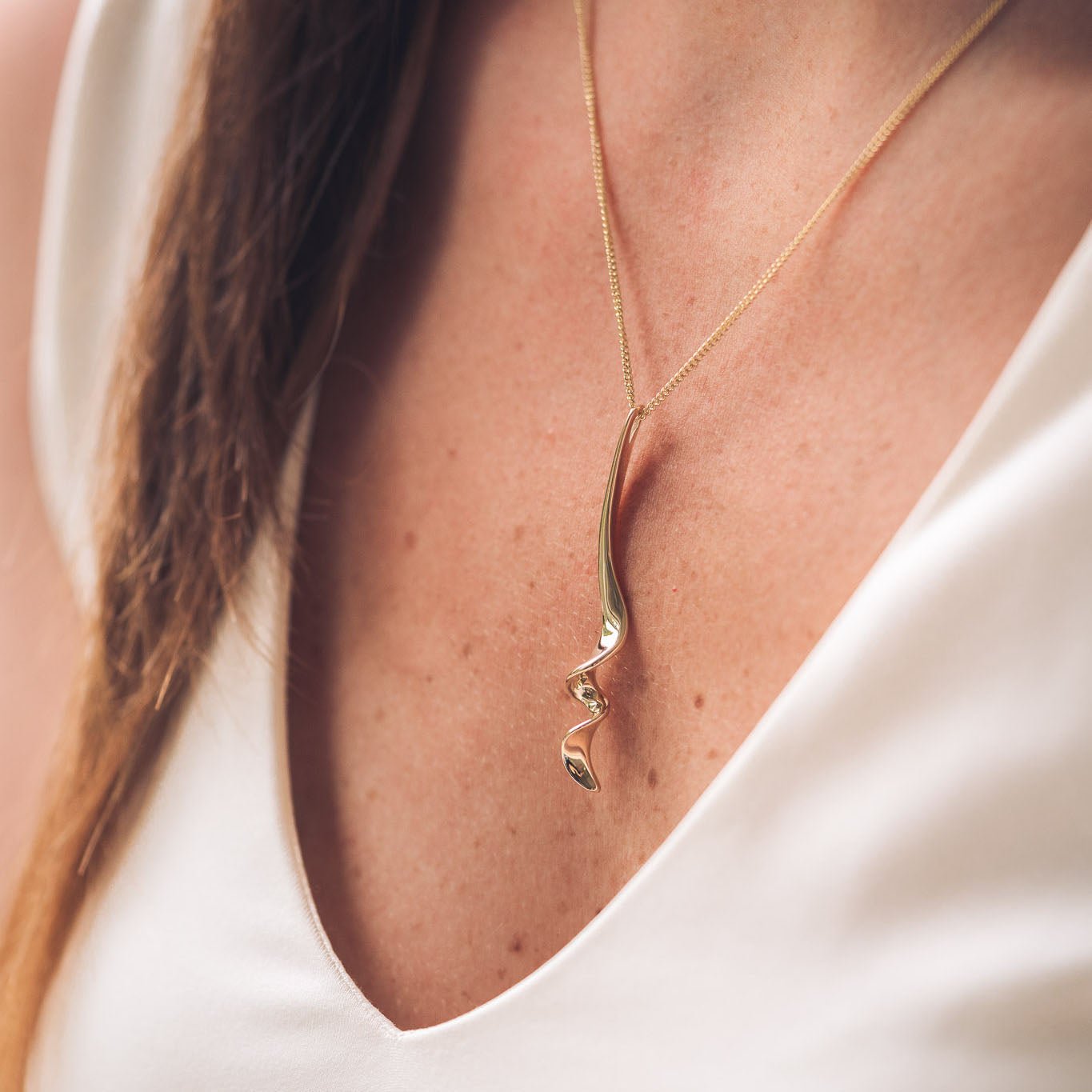 Sophia 9ct Gold Long Pendant Necklace - Pendants