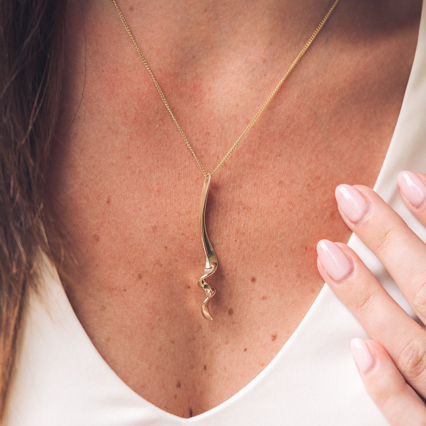 Sophia 9ct Gold Long Pendant Necklace - Pendants