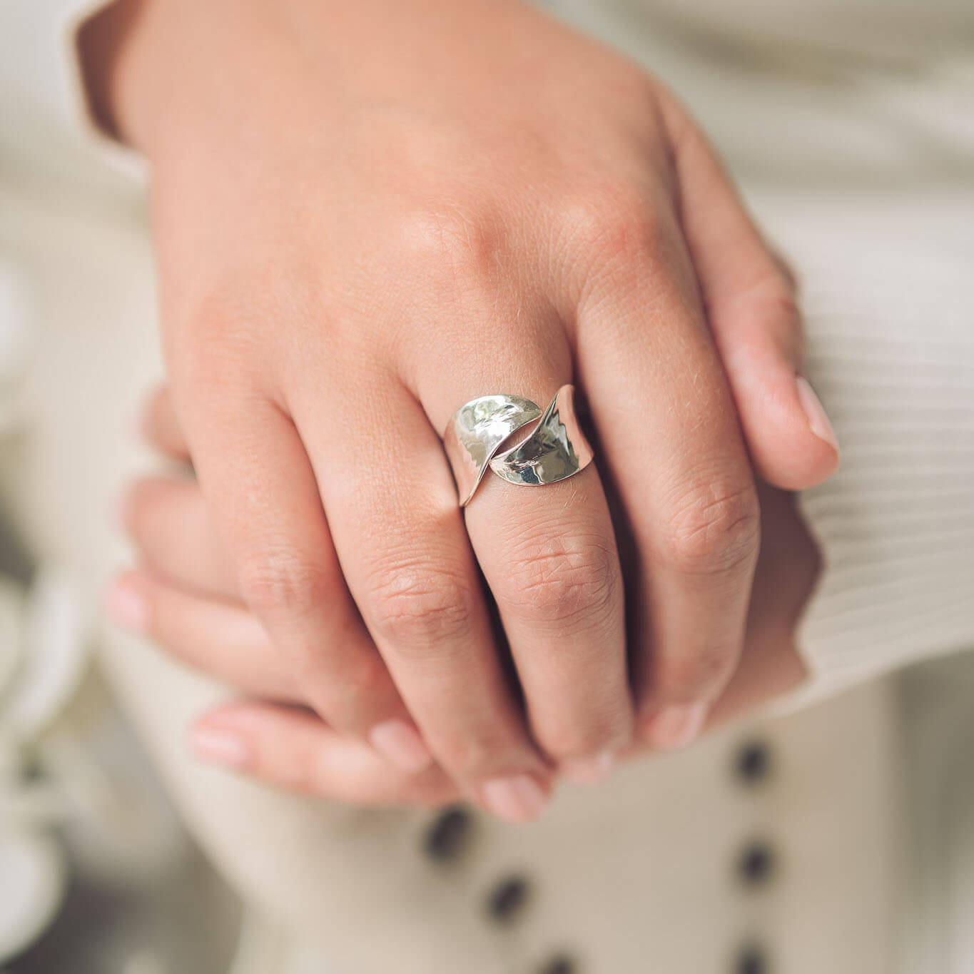 Leiska Silver Wrap Ring