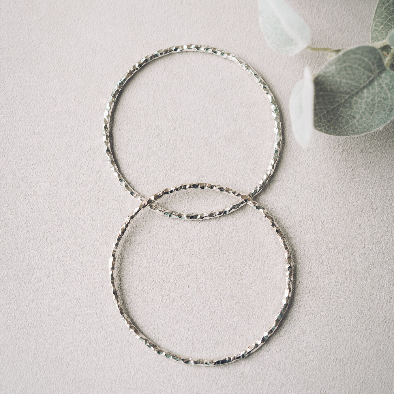 Heavy Chopped Silver Bangle - Handmade Jewellery