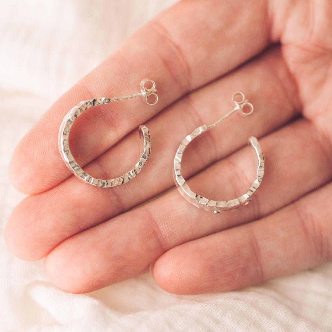 Tabby Silver Hoop Earrings - Earrings