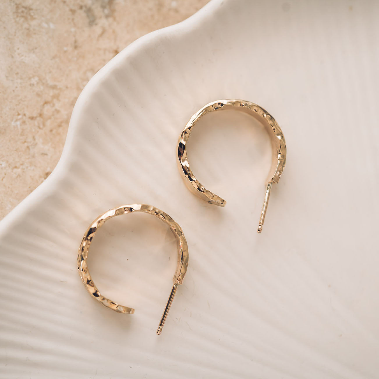 thick gold hoop earrings