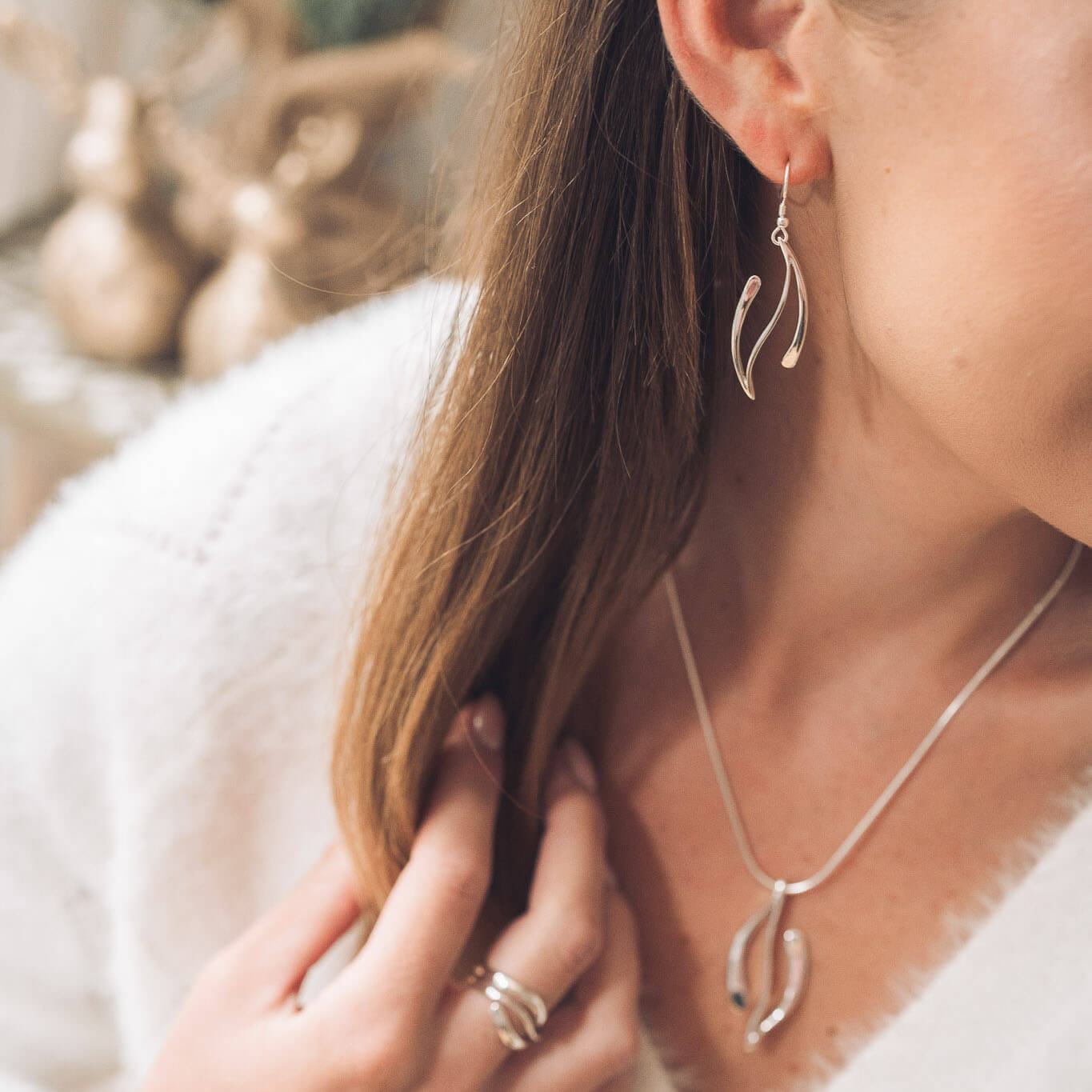 Gracie Silver Drop Earrings