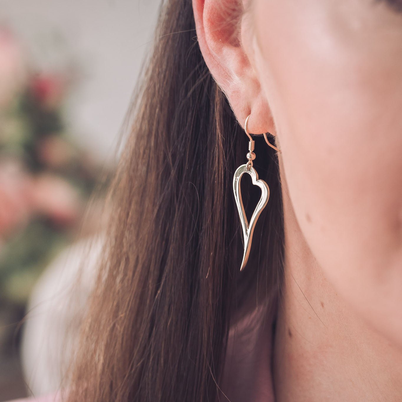 Zoe 9ct Gold Heart Earrings - Earrings