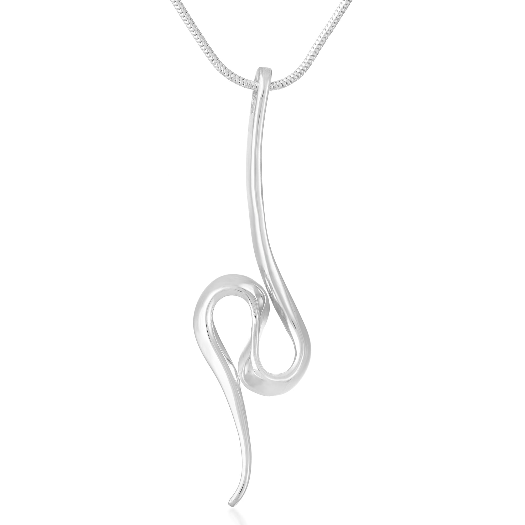 Handcrafted Silver Pendant with Figure of Eight Design