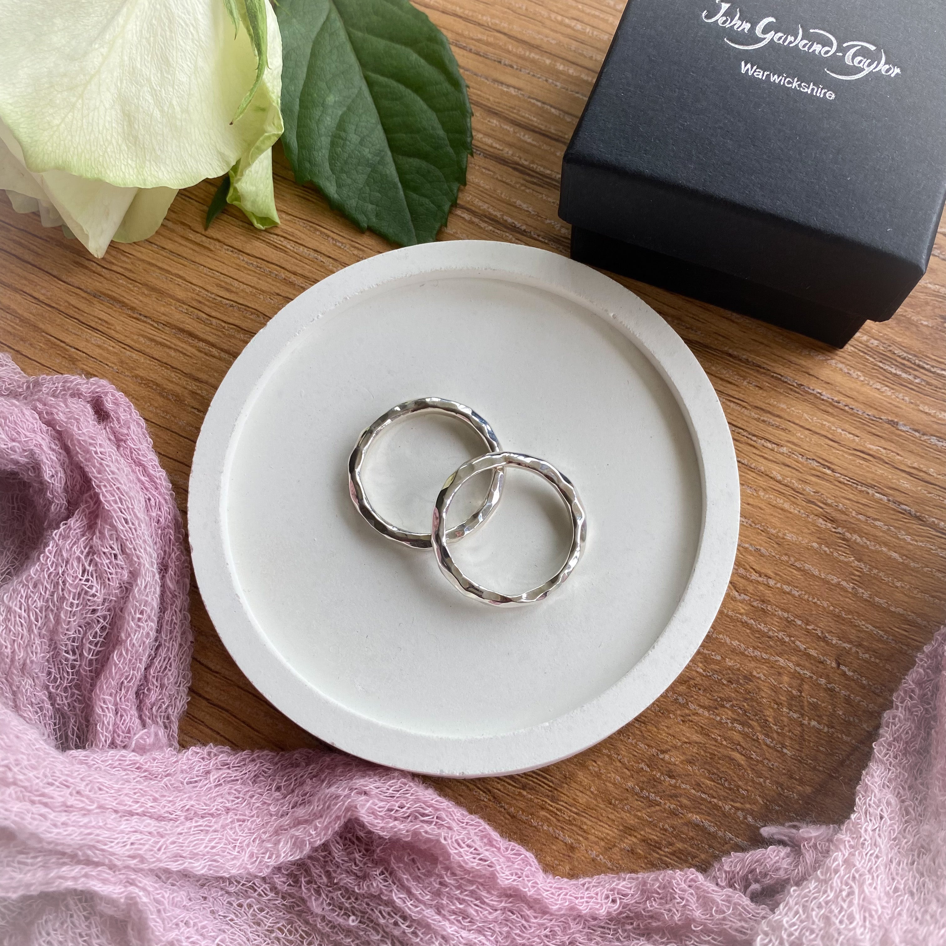 Handmade Silver Hammered Ring